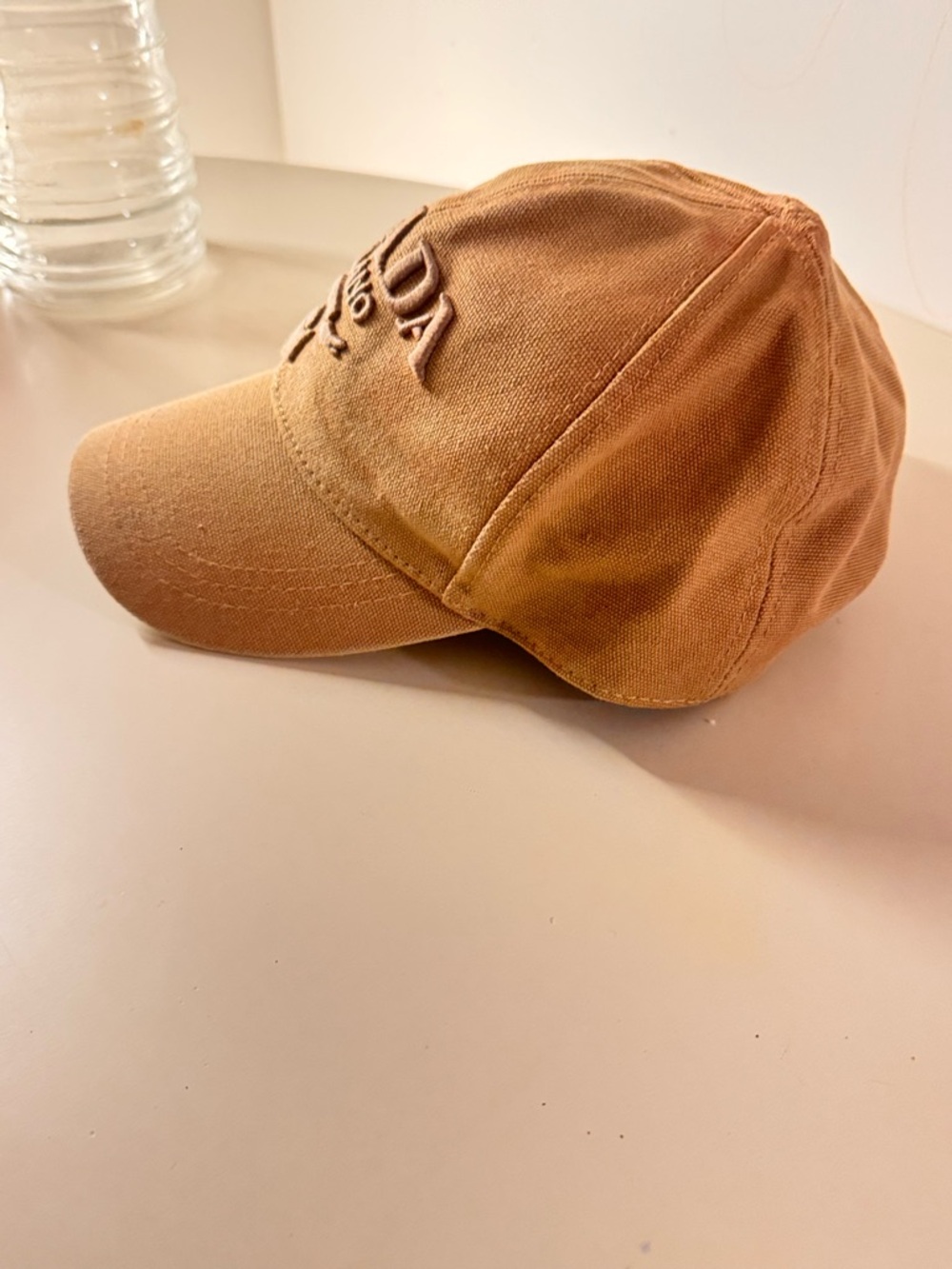 Prada Beige Canvas Baseball Cap - Picture 2 of 4